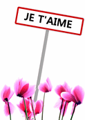 Panneau humoristique de l'amour en fleur